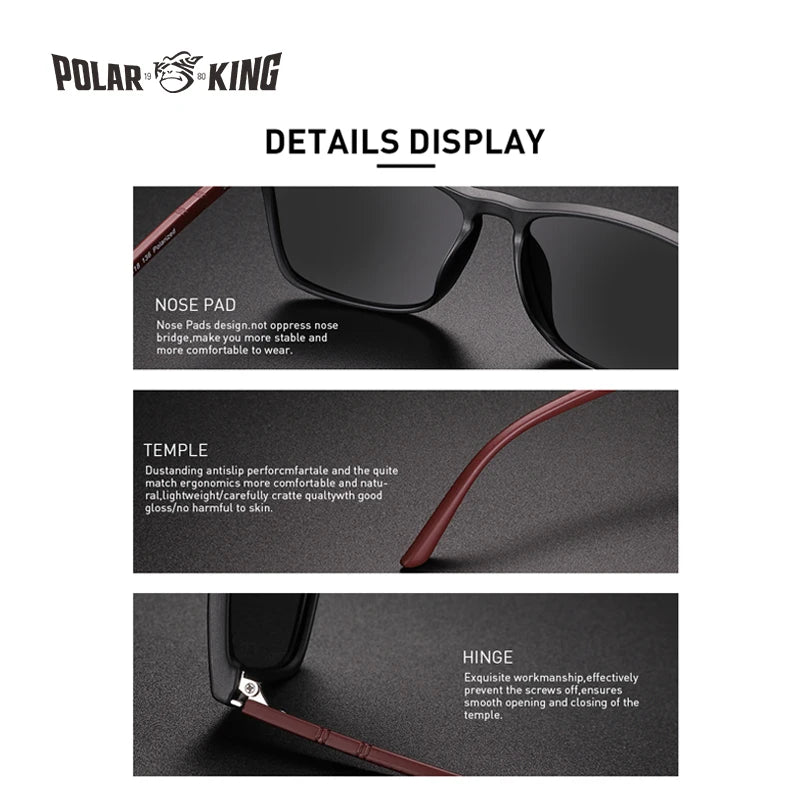 Polarking New Luxury Polarized Sunglasses Men's Fishing Classic Sun Glasses